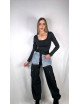 PANTALÓN COMBINADO NEGRO