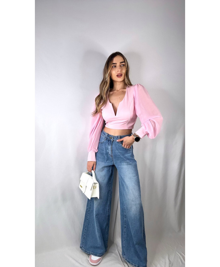 TOP LAZO ROSA