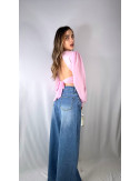 TOP LAZO ROSA