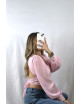 TOP LAZO ROSA