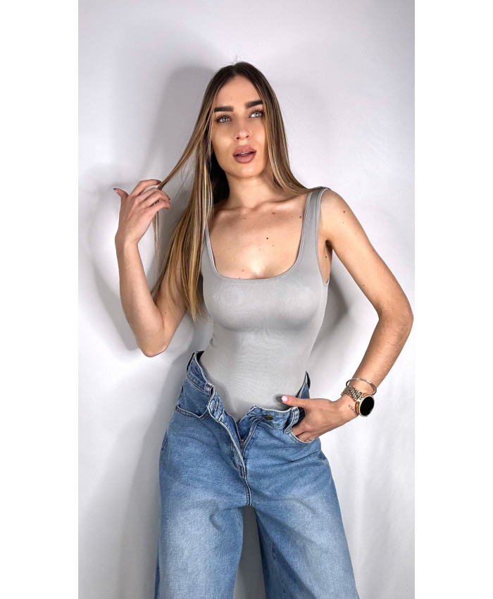 BODY MARIA REDUCTOR TIRANTE GRIS