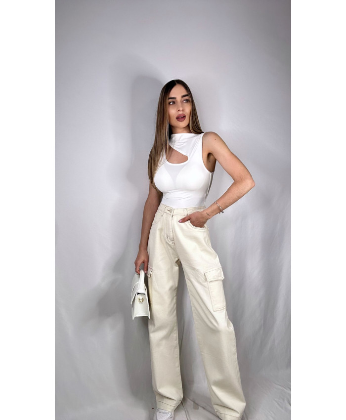 JEANS CARGO BEIGE