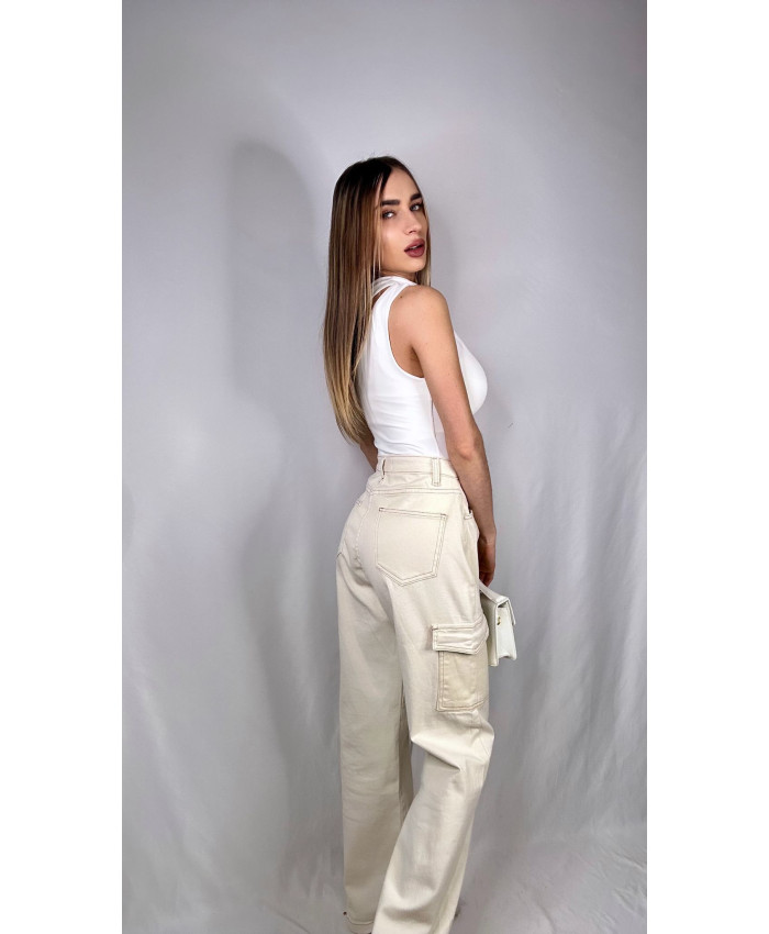 JEANS CARGO BEIGE