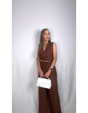 CONJUNTO LINO CUERDAS MARRÓN