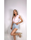 TOP CUORE ROSA