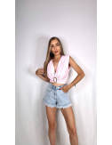 TOP CUORE ROSA