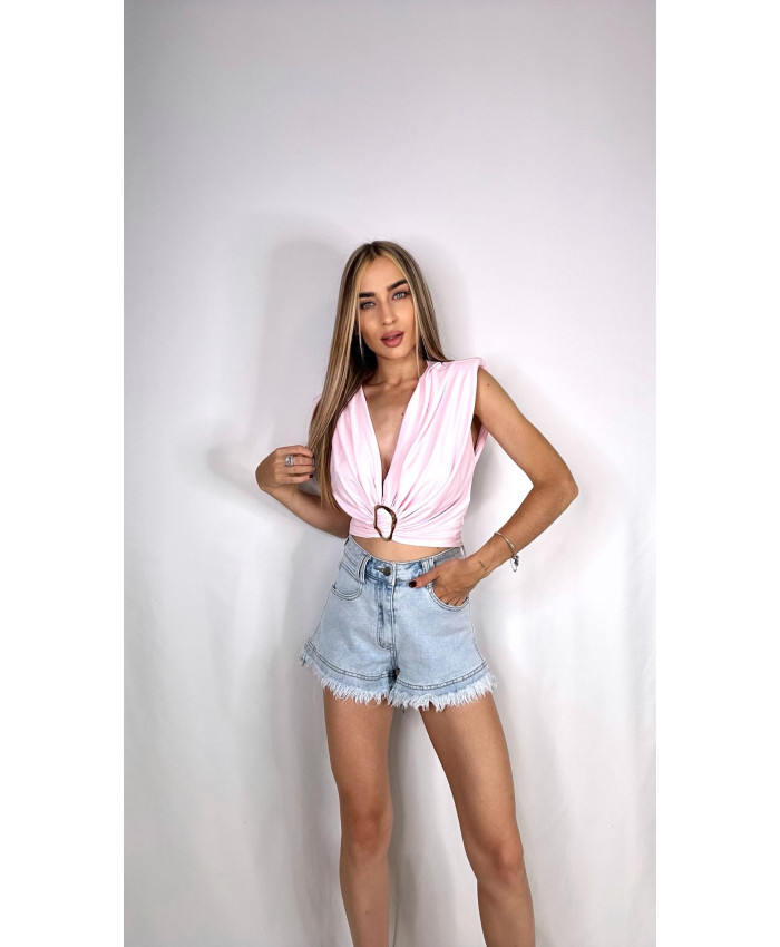 TOP CUORE ROSA