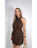 MONO HALTER MARRÓN