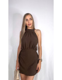 MONO HALTER MARRÓN