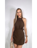 MONO HALTER MARRÓN