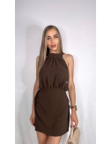MONO HALTER MARRÓN