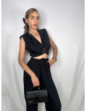 PANTALÓN FLUIDO LINO NEGRO