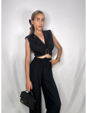 PANTALÓN FLUIDO LINO NEGRO