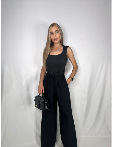 PANTALÓN FLUIDO LINO NEGRO
