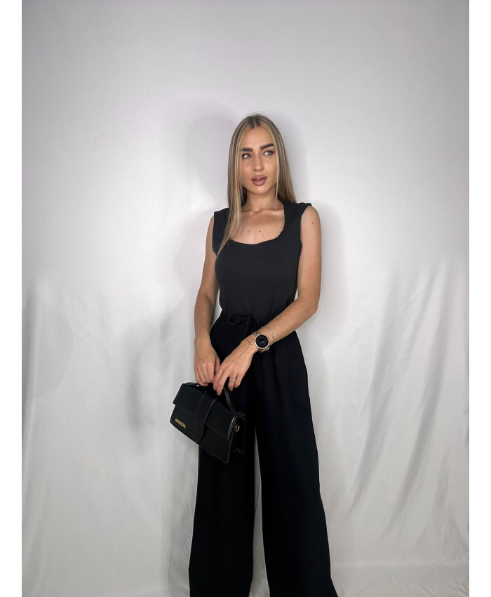 PANTALÓN FLUIDO LINO NEGRO