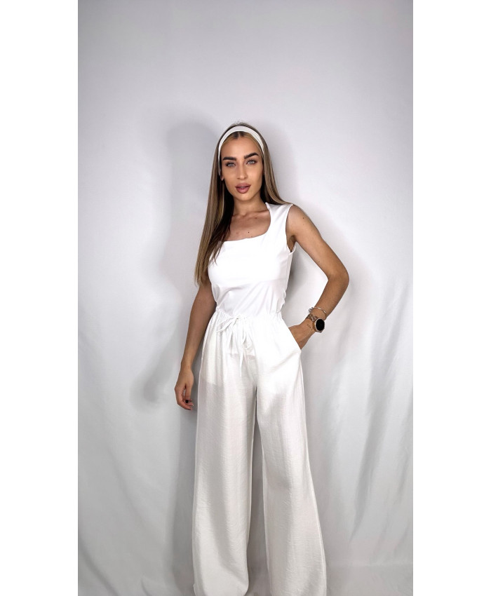 PANTALÓN FLUIDO LINO BLANCO
