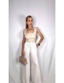 PANTALÓN FLUIDO LINO BLANCO
