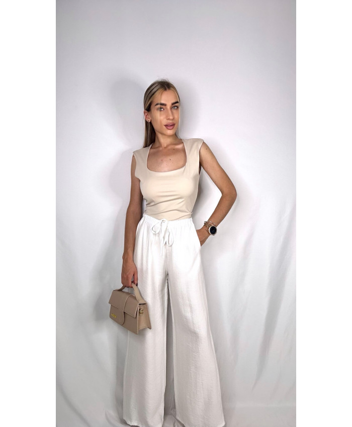 PANTALÓN FLUIDO LINO BLANCO