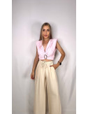 PANTALÓN FLUIDO LINO BEIGE