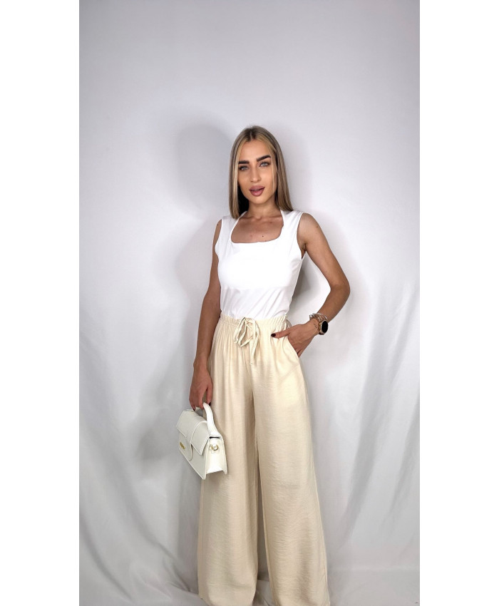PANTALÓN FLUIDO LINO BEIGE