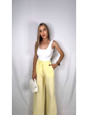 PANTALÓN FLUIDO LINO AMARILLO