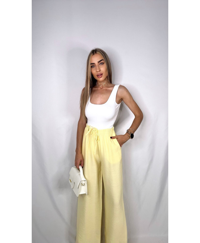 PANTALÓN FLUIDO LINO AMARILLO