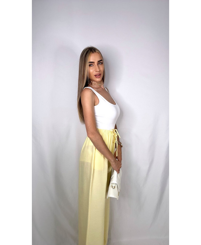 PANTALÓN FLUIDO LINO AMARILLO