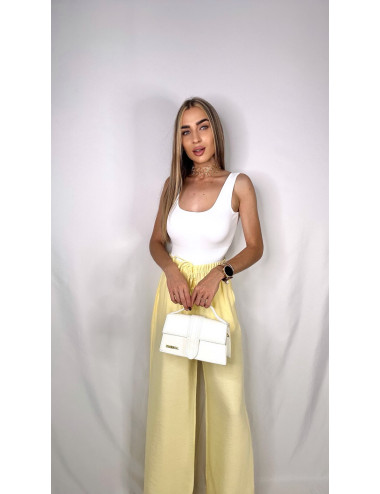 PANTALÓN FLUIDO LINO AMARILLO