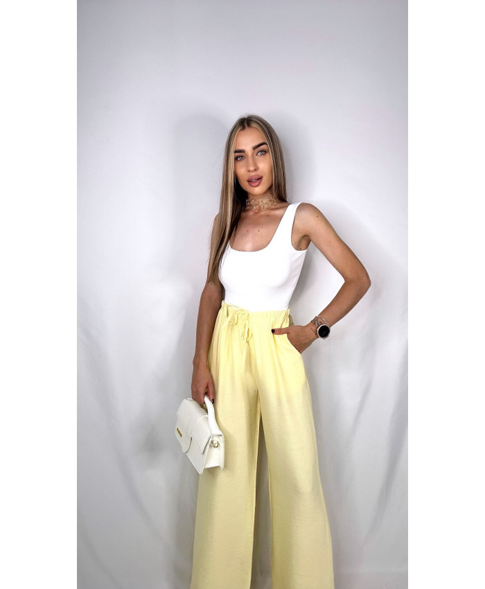 PANTALÓN FLUIDO LINO AMARILLO