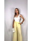 PANTALÓN FLUIDO LINO AMARILLO