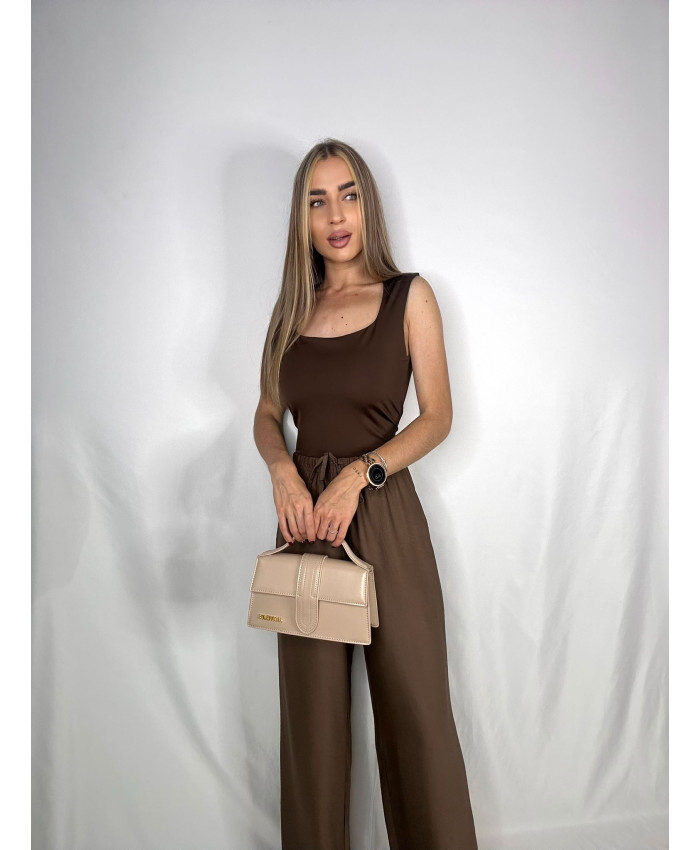TOP BEVERLY MARRÓN