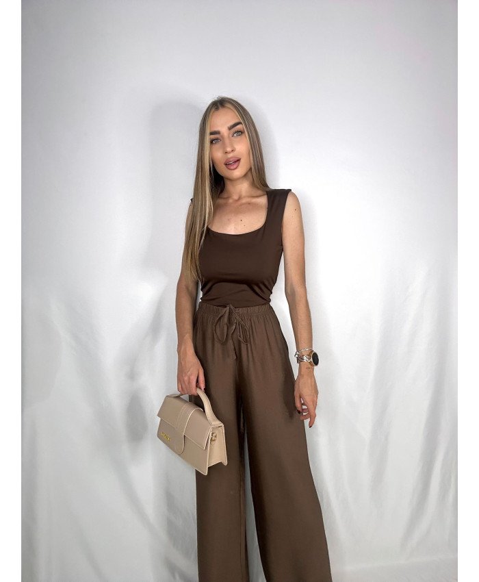 TOP BEVERLY MARRÓN