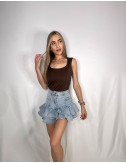 TOP BEVERLY MARRÓN
