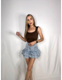 TOP BEVERLY MARRÓN