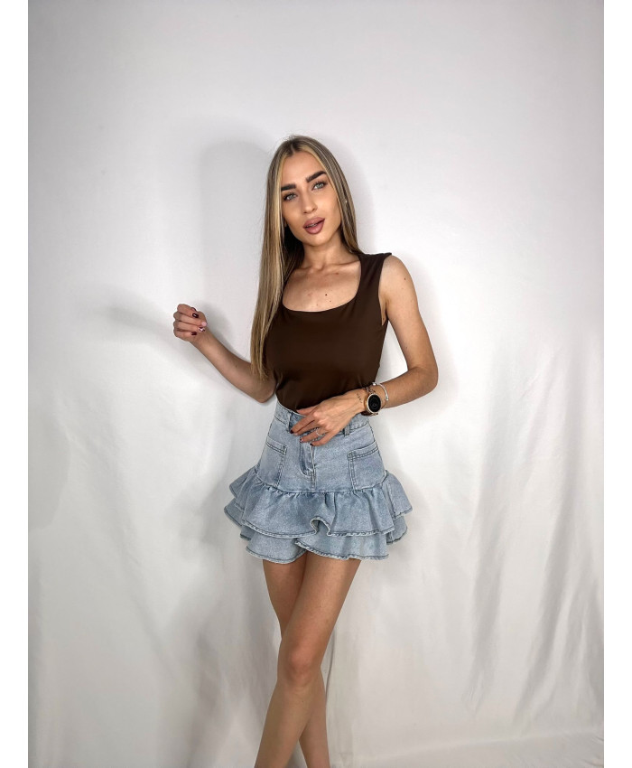 TOP BEVERLY MARRÓN
