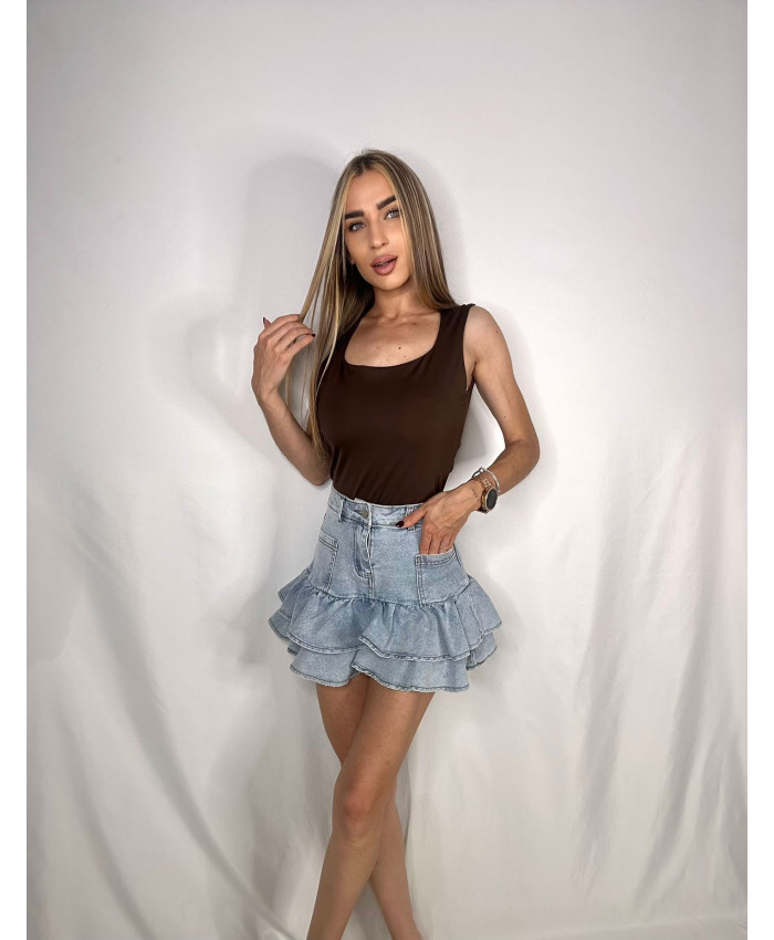 TOP BEVERLY MARRÓN