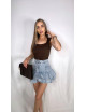 TOP BEVERLY MARRÓN
