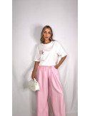 PANTALÓN PALMAR LINO ROSA