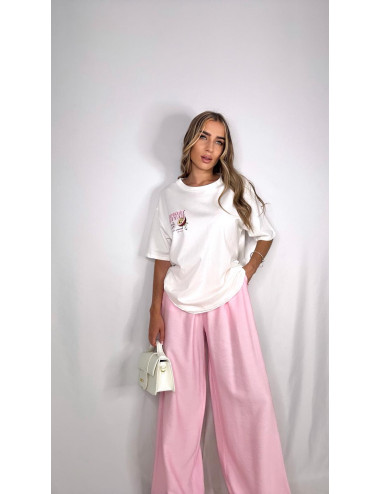 PANTALÓN PALMAR LINO ROSA