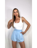 SHORT CINTURA BASIC AZUL BEBÉ