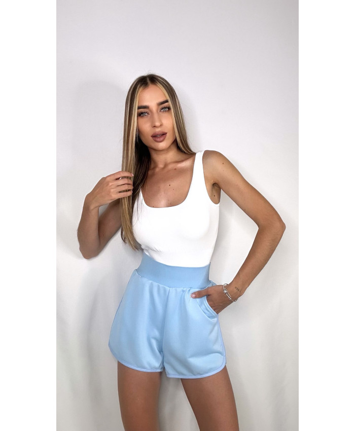 SHORT CINTURA BASIC AZUL BEBÉ
